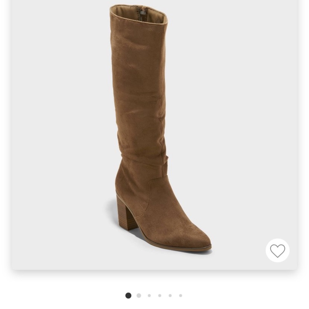 NIB Universal Thread Junie Tall Boots in Taupe w memory foam (faux suede)